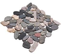 Carrelage mosaïque galets de rivière, galets en pierre coupés pour sol, mur, salle de bain, WC, douche, cuisine, miroir de comptoir, revêtement de baignoire