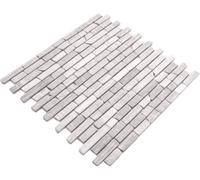 Carrelage mosaïque marbre pierre naturelle brique marbre gris rayures pour sol, mur, salle de bain, douche, cuisine, carrelage revêtement de comptoir, revêtement de baignoire, tapis de mosaïque