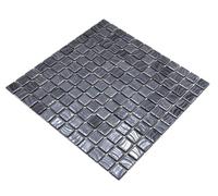 Carrelage mosaïque pour piscine - Noir graphite argenté - Mur - Sol - Cuisine - Salle de bain - Douche
