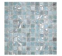 Carrelage mosaïque pour piscine - Turquoise - Bleu - Gris - Crème - Argenté - Brillant - Mur - Sol - Cuisine - Salle de bain - Douche