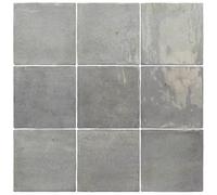 Carrelage mur effet pierre gris bleu 10x10 cm brillant - VERTICALE MOODY BLUE