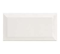 Carrelage mur métro parisien relief uni blanc mate 7,5x15 cm METRO WHITE