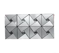 Carrelage mural en aluminium mosaïque pour dosseret de cuisine - 30 x 30 cm - Doré/argenté/cuivre