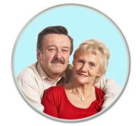 Carrelage photo commémoratif personnalisé 4”- Image en céramique personnalisée pour pierre tombale funéraire -Plaque photo de cimetière étanche Mini pierres tombales -Portrait rond en porcelaine ovale