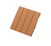 Carrelage pour terrasse extérieure Kit de 10 joints sol en bois et plastique for balcon extérieur, étanche(Brown-10pcs)