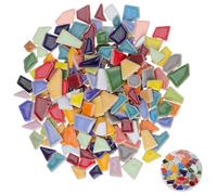 Carrelage Pro en Céramique Soi-même, 200g pour Mosaïque | Fragments Irréguliers, Surface Émaillée et Lisse, pour Loisirs Créatifs, Pots de Fleurs