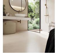 Carrelage sol effet béton BETONICO 60x60cm - Dimensions : 60 x60 cm - Blanc Gris Mat ABS Rectifié