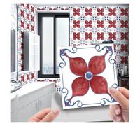 Carrelage Sol, Mosaïque PVC et Stickers Muraux Multicolore Pack de 20 Tailles Multiples(Cry002,20pcs20x20cm)