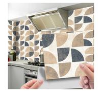 Carrelage Sol, Mosaïque PVC et Stickers Muraux Multicolore Pack de 20 Tailles Multiples(Cry022,20pcs10x10cm)