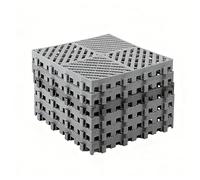 Carrelage Sol Plastique Composite Capacité de Charge Élevée Dalle Garage PP Clipsable Tapis Drainage D'épissure Ateliers, Cuisines(Gray,3cm x 6pieces)