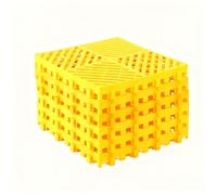 Carrelage Sol Plastique Composite Capacité de Charge Élevée Dalle Garage PP Clipsable Tapis Drainage D'épissure Ateliers, Cuisines(Yellow,5cm x 12pieces)