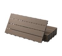 Carrelage terrasse dalles 60x30 cm 3m² carrelage jardin aspect bois marron foncé