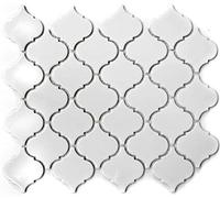 Carrelage vintage mosaïque en céramique blanc brillant pour mur de salle de bain, WC, cuisine, carrelage de salle de bain WB13-1WG