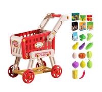 Carrello Supermercato - Giocattoli per Bambine-Role Play | Carrello Della Spesa Giocattolo | Carrelloo per Bambini, Da Cucina | Giocattoli Educativi per Giochi Di Finzione, Cibo Finto per Ba