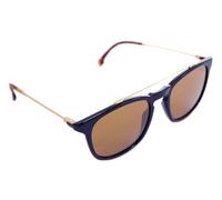 Carrera 154/S 807 51mm Hommes Carré Rétro Soleil Noir Marron Or Miroir Étui