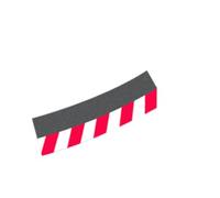 Carrera Bordures extérieures 20580 Virage relevé Rayon 4 15° (12 pièces)