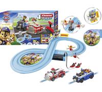 Carrera First Paw Patrol on The Track - Circuit de Jeu avec Chase & Marshall, régulateur Manuel adapté aux Enfants, Distance de 2,4 m et éléments interactifs - pour Petits Jeux de Course et Aventures