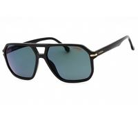 Carrera 302/S 02M2 Q3 Lunettes de Soleil Noir Cadre Or Gris Polarisé Verres