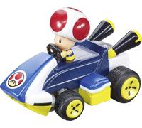Carrera RC Mario Kart Mini RC Toad pour Enfants et Adultes, garçons et Filles, Licence Originale Unique, Plaisir de Conduite instantané avec prêt à Courir, Bleu