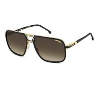 Carrera-Sport Lunettes de soleil CARRERA 1071/S Noir mat/doré Verres dégradés brun 61/16/145 Homme