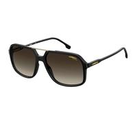 Carrera Lunettes de soleil CAR-229S-R60-60-HA Noir Monture carrée Verres miroités 59/16/145 Unisexe