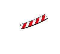 Carrera – Bordures intérieures 20020596 – Rouge/Blanc, Rayon 4 15° – 12 pièces + 2 embouts