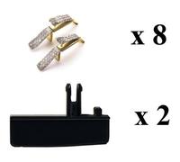 Carrera - Circuit électrique - Accessoires - 8 Frotteurs doubles, 2 guides