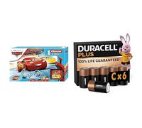 Carrera First Disney Cars Circuit 2,4m, 3+ Ans, & Duracell Plus C 6 pcs