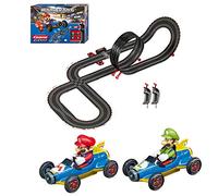 Carrera GO !!! 62492 Mario Kart Mach 8 piste électrique course voiture jouet enfant jeu de course kit comprend 2 manettes avec échelle Mario vs Luigi 1:43
