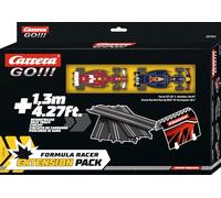 Carrera GO Forumla Racer Extension de piste de course pour voiture à l'échelle 1:43 Comprend 1,3 m de piste, tunnel et 2 voitures