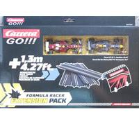 Carrera GO!!! Pack d'extension de Piste - F1 Racer, 1,3 m, 4 Sections Droites et Section Tunnel
