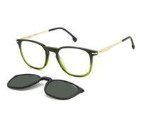 Carrera Homme Carrera CA 332/CS 4C3/UC Lunettes de soleil Acétate Vert Vert Carré Polarisé Clip-on