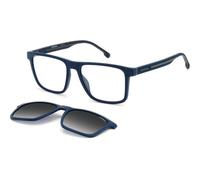 Carrera Homme Carrera CA8061/CS 4NZ/WJ Lunettes de soleil Injecté Bleu / opaque Gris Carré Polarisé Clip-on
