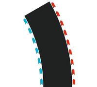 Carrera Kit d'extension Hybrid Curves Grand rayon 30° – 4 pièces d'angle (2 droites, 2 gauches)