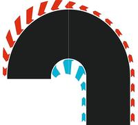 Carrera Hybrid, Lot de 2 Extensions en épingle à Cheveux Courbes à 180°, 1 Droite et 1 Gauche, Parfait pour Les Guides de Piste passionnants