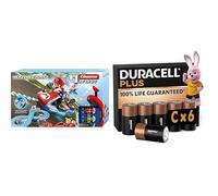 Carrera Mario Kart Circuit 2,4m, Mario/Yoshi, 3+ Ans, & Duracell Plus C 6 pcs