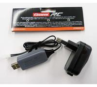 Carrera Set de charge rapide USB 5V 1A pour batterie LiFePO4 - Adaptateur GS + câble USB noir
