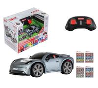 Carrera Véhicule RC Bundesliga Mini RC Gris I Voiture 2,4 GHz avec Autocollants Club de 24 Clubs I Jusqu'à 5 km/h et 15 Min Temps de Jeu I pour Les Enfants à partir de 6 Ans