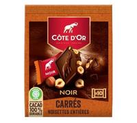 Carrés Chocolats Noir Noisettes Entières COTE D'OR - Le paquet de 10 carrés - 200 g Lot De 3 - Par Lot