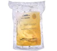 Carrés de Coton 5x5cm - 600 Pièces | 100% Coton Naturel | Démaquillant Visage & Yeux | Ultra Doux & Absorbants | Format Économique | Soin Bébé & Adulte | Sachet Refermable