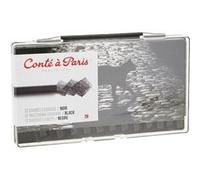 Carrés esquisse - Noir - Dessin - Esquisse - Boîte de 12 - Conté à Paris Noir G