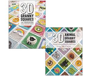 Carrés Granny 3D et carrés Granny animaux 3D par Céline Semaan, Caitie Moore, Sharna Moore, ensemble de collection de 2 livres