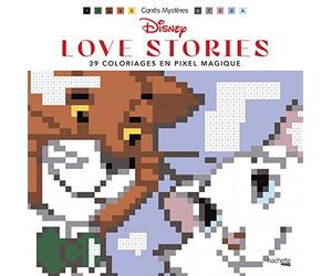 Carrés Magiques Disney Love stories: 39 coloriages en pixel magiques
