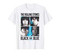 Carrés Photo Officiels The Rolling Stones Noir et Bleu T-Shirt
