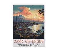 Carrickfergus Northern Ireland，Jigsaw Puzzles for Adults 1000 Piece, Classic Puzzle Teens Boys Girls Puzzles Sturdy Tight Fitting Pieces,Letters on Back for Ideal Challenging and Gift（26x38cm）-FJ53