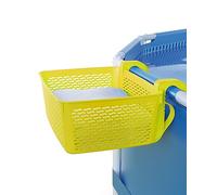 Carrie Box Panier de Rangement en Plastique Recyclé pour Piscine, Jaune, 18.7 L, Porte-Boissons
