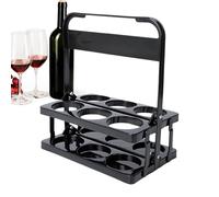 Carrier Bouteille De Bière - Cadre Pliable PP 6 trous, Organisateur Réutilisable robuste, Panier Portable Compact, Accessoire Pour Événements Léger | Configuration Du Bar Du Restaurant, Excursions Au