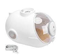 Carrier de Capsule de Chat avec Sac d'épaule Transparent, Ventilateur intégré, léger et boîte de Nourriture, Sac de Voyage pour Animaux de Compagnie Portable pour Les Chats et Les