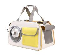 Carrier de Chat Dur, Porte-Sac à Dos pour Animaux de Compagnie, Sac à Dos de Chat Respirant, Respirant et sûr, Sangles de Transport de Confort, 45x26x28cm, pour Voyager en Avion ou trajets en Moto