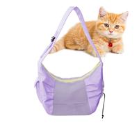 Carrier des chats, grande pochette d'élingue piur animaux de compagnie, conception légère avec fermeture éclair, maille ventilée pour les vélos, voyages en avion, randonnée, voyageurs automobiles, cha